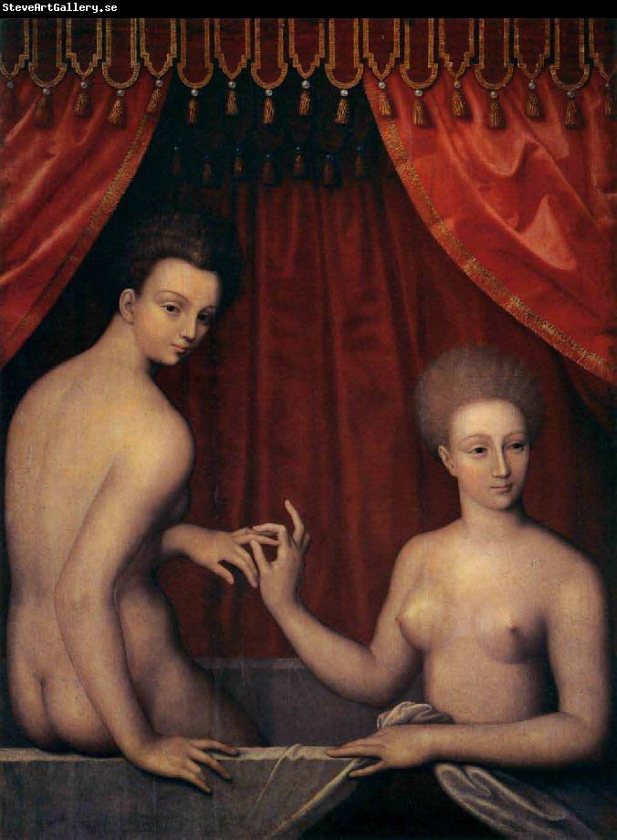 School of Fontainebleau Portrait of Gabrielle Estrees with her Sister